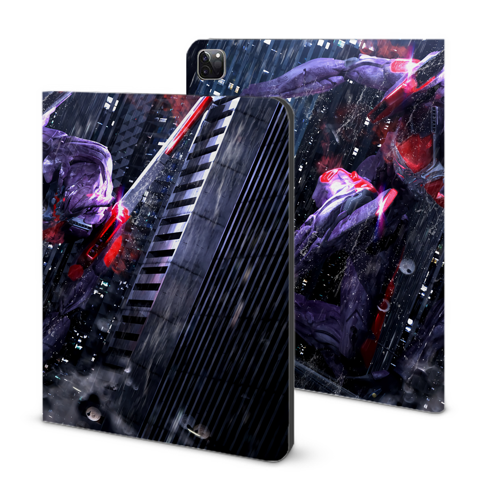 （画像用） EVA 新世紀エヴァンゲリオン IPad ケース ブック型 PUレザー TPU 耐衝撃 軽量 薄型 ペン収納なし 全面保護 IPad 各モデル対応